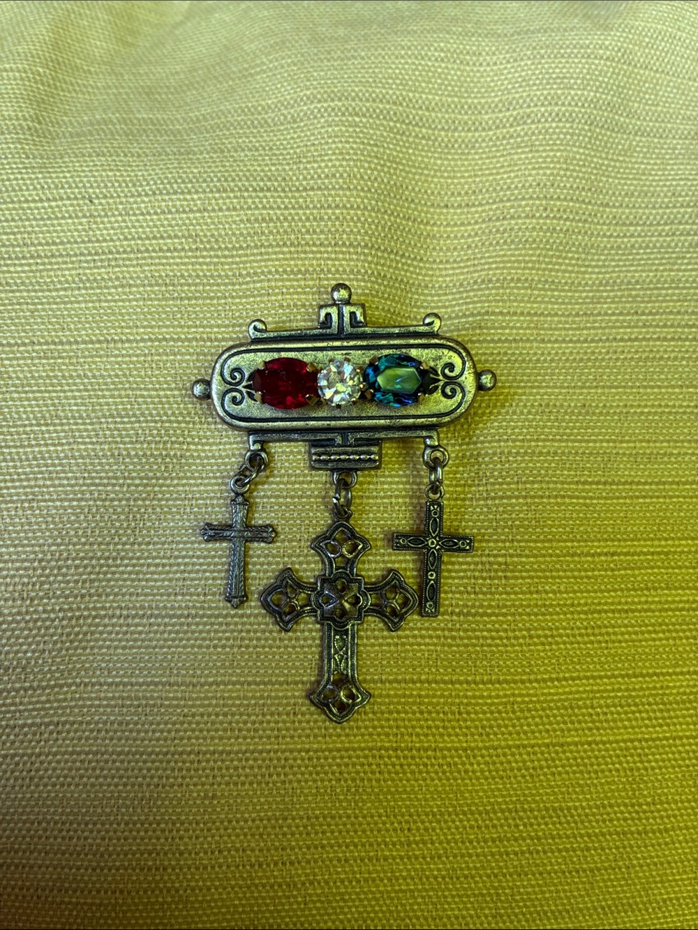 Three crosses pin